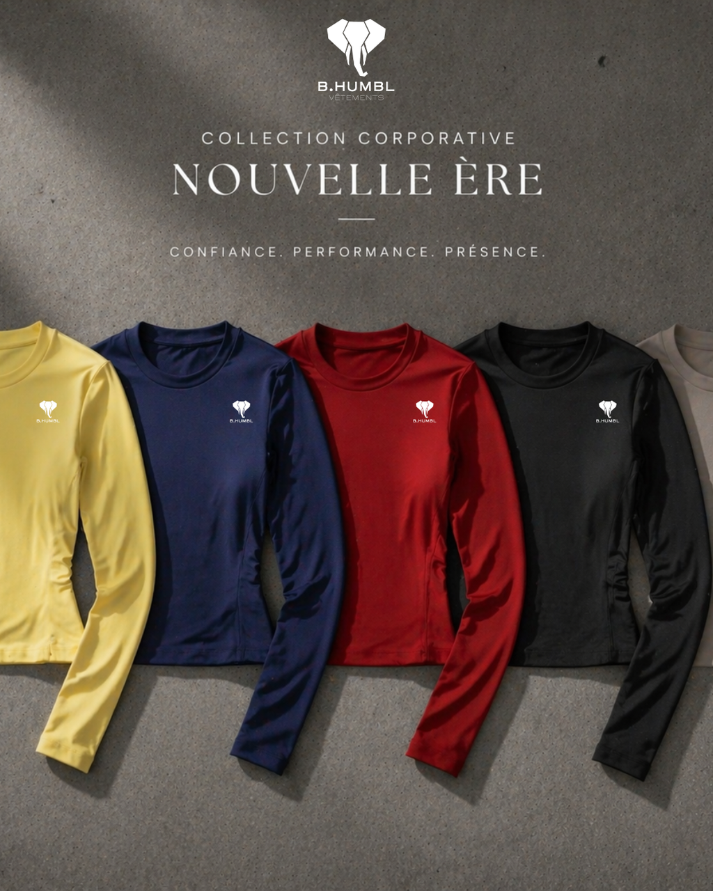 Long-sleeved corporate top